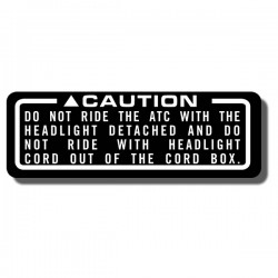 Caution Decal ATC250ES 85-
