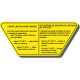 Choke Info Decal Suzuki ALT125 83 Yellow Plastic