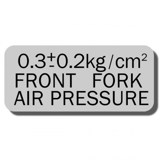 Fork Air Pressure Decal ATC250R 81-82