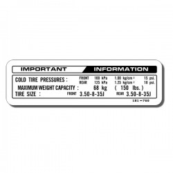 Important Info Decal Z50R 81-97