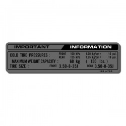 Important Info Decal Z50R 88