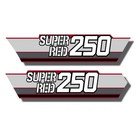 Rear Fender Side Decals  ATC250ES 85 Super Red