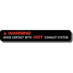 Warning Hot Exhaust Decal FL250 Odyssey 77-84