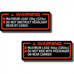 Load Warning Decal Set ATC250ES 85-87