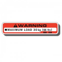 Warning Load Decal ATC250ES 88