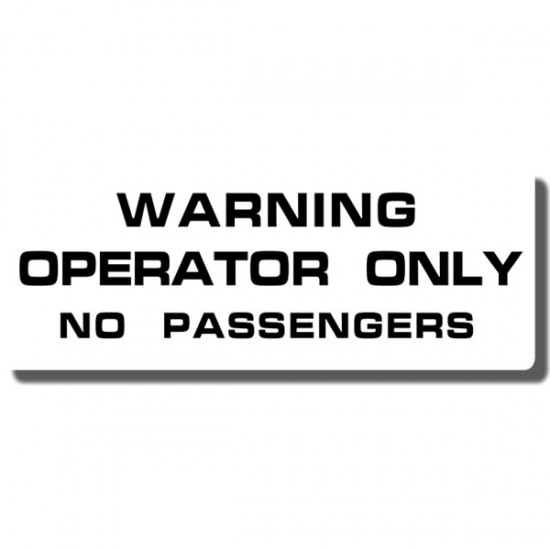 Warning Operator Decal ATC70 78