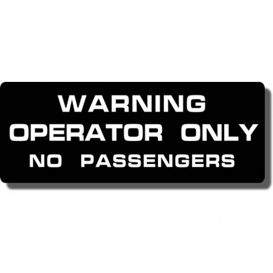 Warning Operator Decal ATC70 | ATC110 | ATC125M | ATC185/S | ATC200 | ATC200E/ES | ATC200M/S | ATC200X | ATC250R