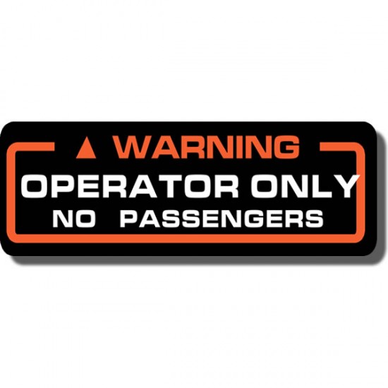 Warning Operator Decal ATC70 | ATC110 | ATC125M | ATC200M/S | ATC200X | ATC250ES | ATC250SX | ATC250R